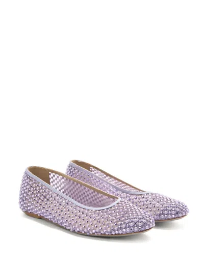 Genny Crystal-embellished Ballet Flats
