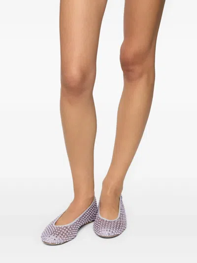 Genny Crystal-embellished Ballet Flats