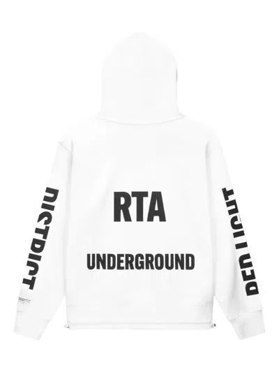 Rta Jordan Graphic-print Hoodie In White