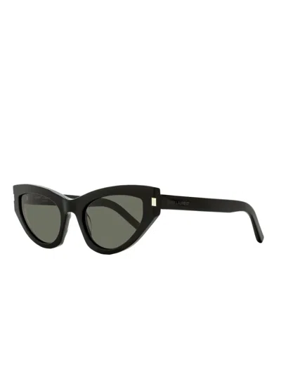 Saint Laurent Sl 214 Grace Cat-eye Sunglasses In Black