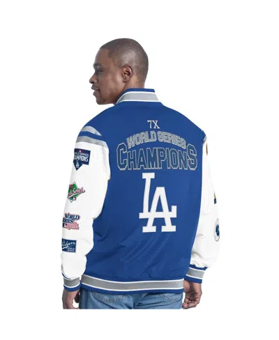 G-iii Sports By Carl Banks Royal Los Angeles Dodgers Recruit Commemorative Full-snap Varsity Jacket In Blue