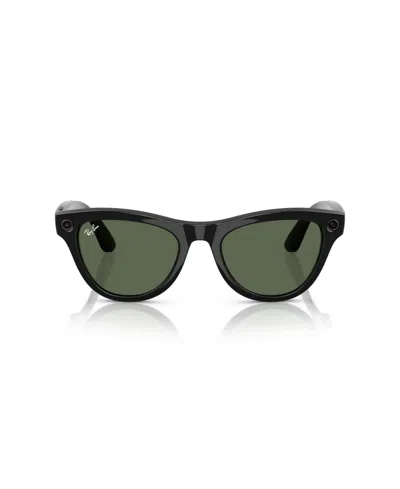 Ray Ban Unisex Ai Meta Skyler Sunglasses, Rw4010 In Green