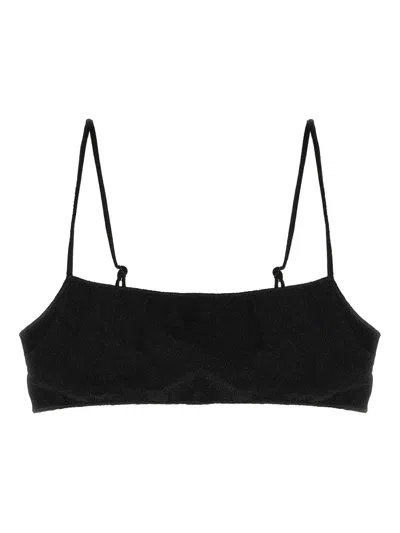 Mc2 Saint Barth Bandeau-style Bikini Top In Black