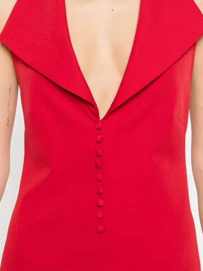 Atu Body Couture Halter-neck Button-front Maxi Dress
