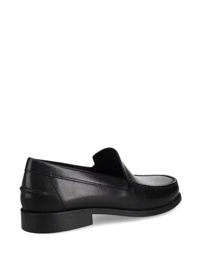 Geox New Damon Leather Loafers In Black