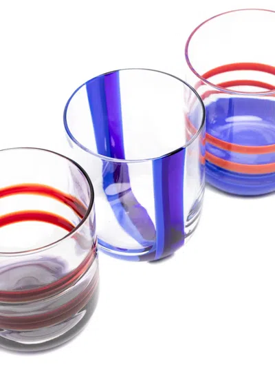 Ichendorf Milano Striped Glass Tumblers (set Of Six) In Multi