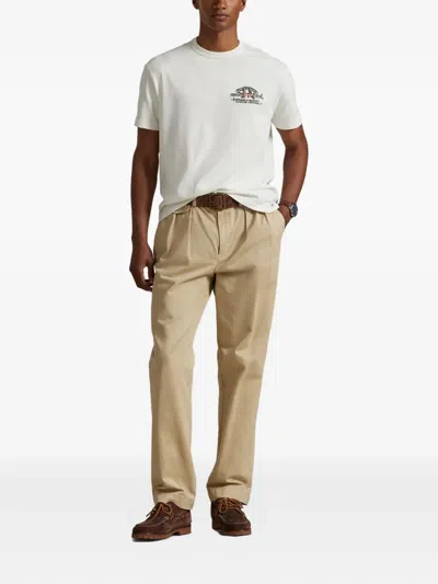 Polo Ralph Lauren T-shirt Mit Stickerei In White