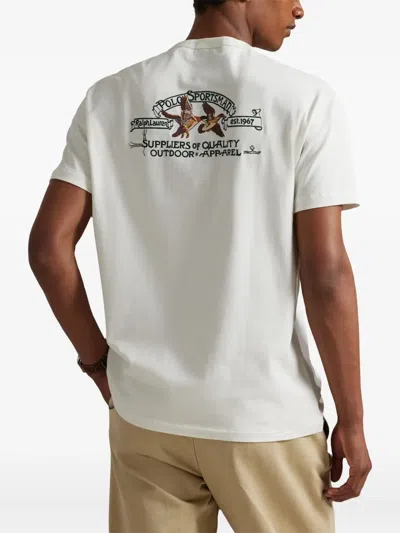 Polo Ralph Lauren T-shirt Mit Stickerei In White