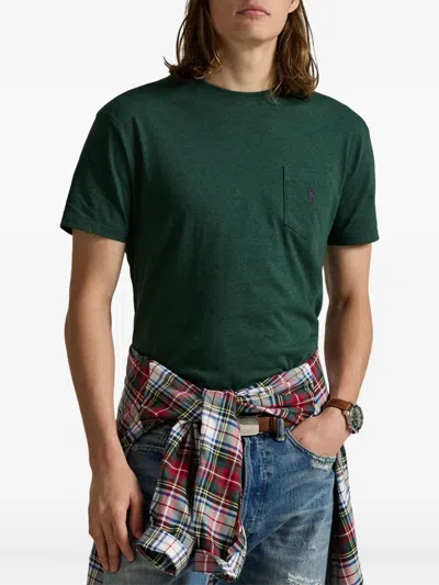 Polo Ralph Lauren T-shirt Mit Aufgesetzter Tasche In Green