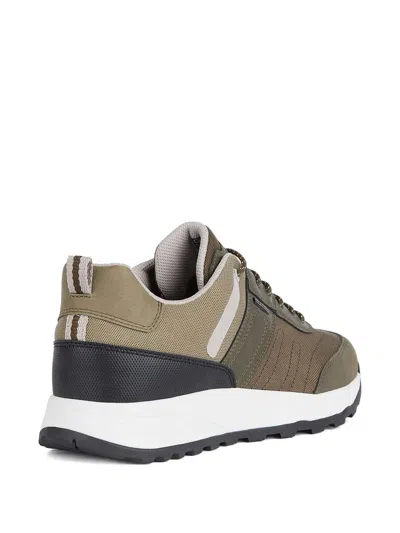 Geox Terrestre B Panelled Lace-up Sneakers In Brown