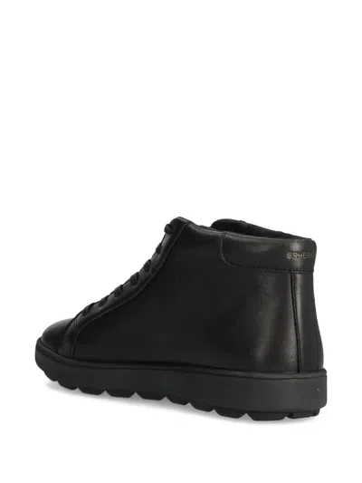 Geox Spherica Ecub-1 Lace-up Sneakers In Black