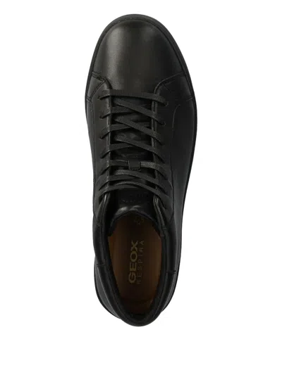 Geox Spherica Ecub-1 Lace-up Sneakers In Black