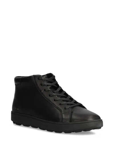 Geox Spherica Ecub-1 Lace-up Sneakers In Black