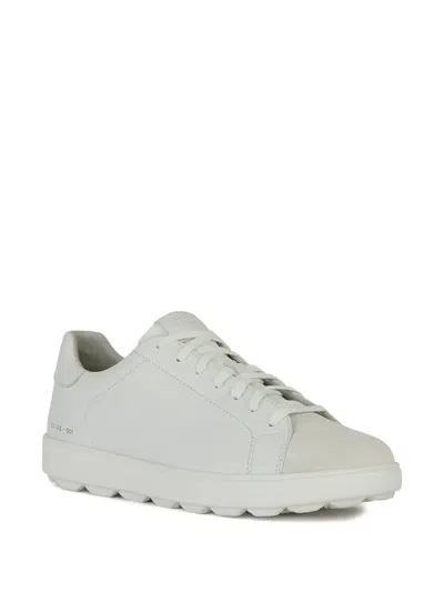 Geox Spherica™ Ecub-1 Leather Sneakers In White