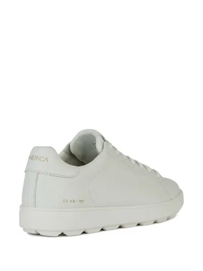 Geox Spherica™ Ecub-1 Leather Sneakers In White