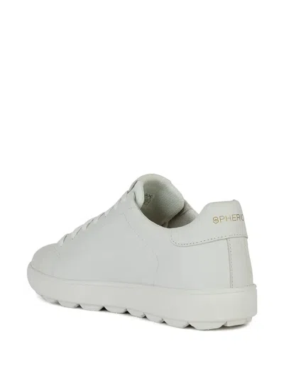 Geox Spherica™ Ecub-1 Leather Sneakers In White