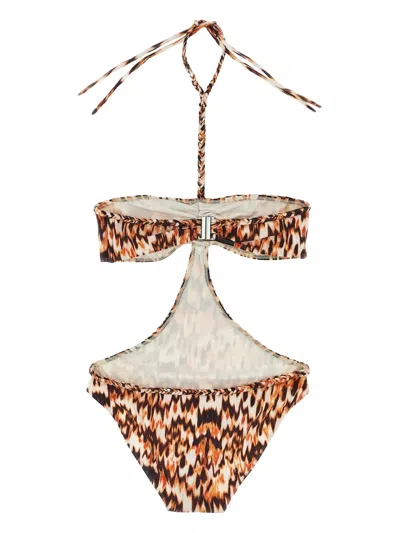Isabel Marant 'farah' One-piece Swimsuit In Brown