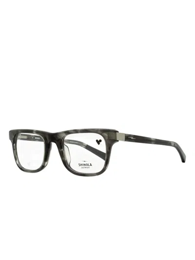 Shinola Thunderbolt Rectangle-frame Glasses In Gray