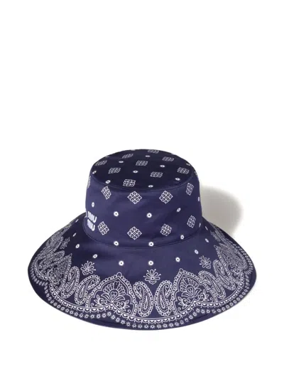 Miu Miu Bandana-print Bucket Hat In Blue