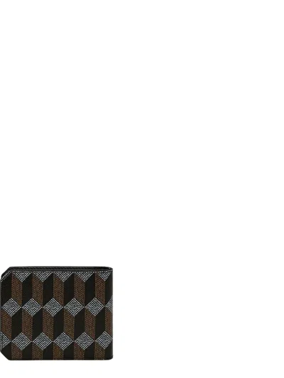 Au Depart Geometric-pattern Wallet In Brown