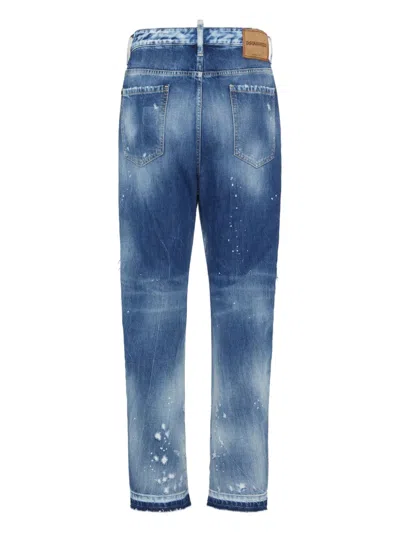Dsquared2 Ausgeblichene Jeans In Blue