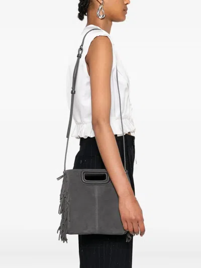 Maje M Fringed Suede Cross Body Bag