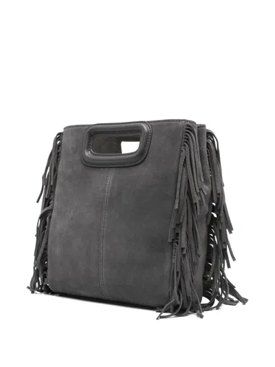 Maje M Fringed Suede Cross Body Bag