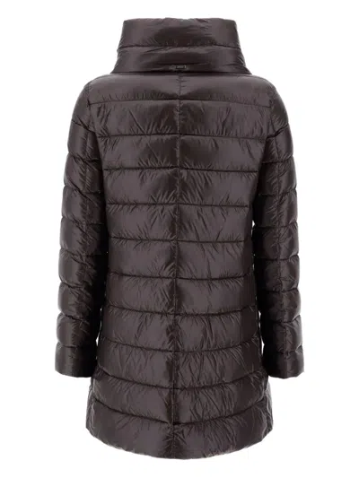 Herno Black 200 G Ultralight Nylon Amilia Coat In Black