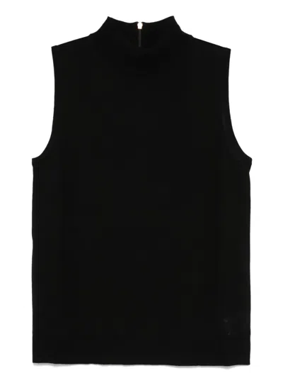 Michael Kors High-neck Sleeveless Top In Black