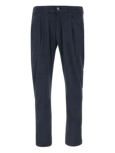 Herno Pleated-detail Trousers In Blue