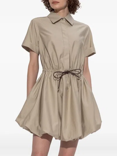 Loewe Drawstring-waist Bubble Dress In Neutral