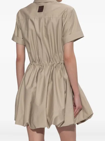 Loewe Drawstring-waist Bubble Dress In Neutral