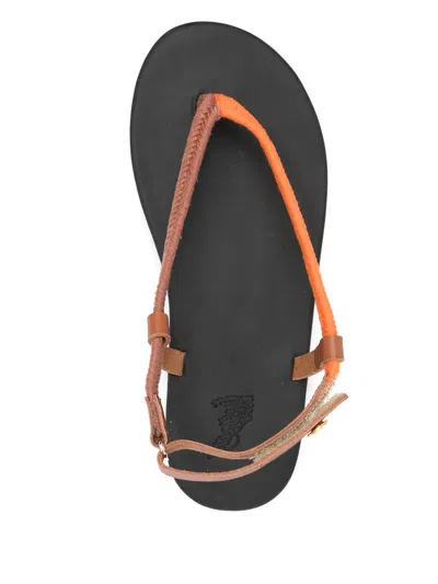 Ancient Greek Sandals Sandalen Aus Leder In Orange