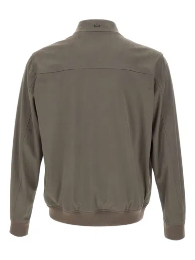 Herno Zip-fastening Bomber Jacket In Gray