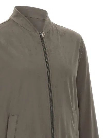 Herno Zip-fastening Bomber Jacket In Gray
