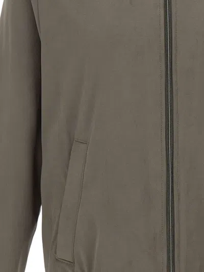 Herno Zip-fastening Bomber Jacket In Gray