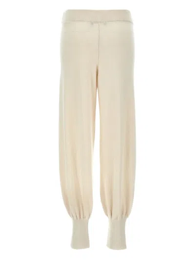 Max Mara Heberis Ribbed-waistband Cuffed Trousers In Gray
