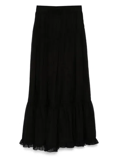Pnk Cotton Pleated Maxi Skirt