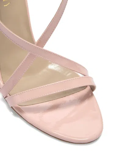Genny 100mm Leather Heeled Pumps In Pink