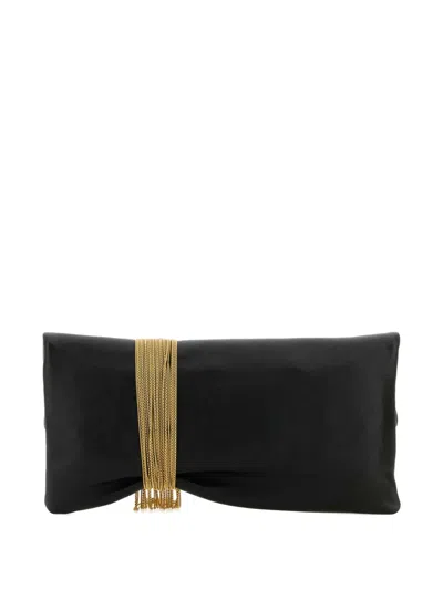 Jimmy Choo Clutch Zendra In Pelle Nera Donna In Black