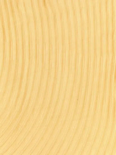 Issey Miyake Beige Double Pleats Stole In Yellow