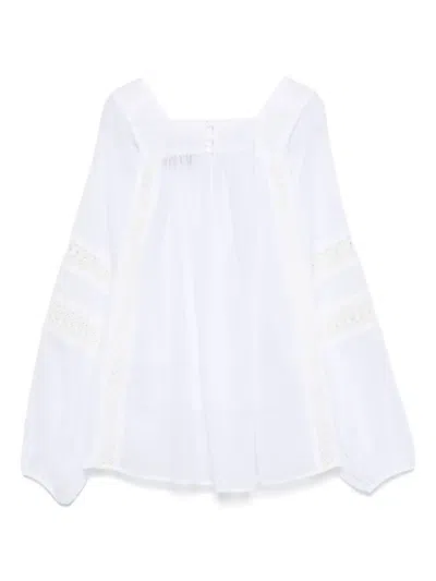 Pnk Lace-insert Cotton Blouse