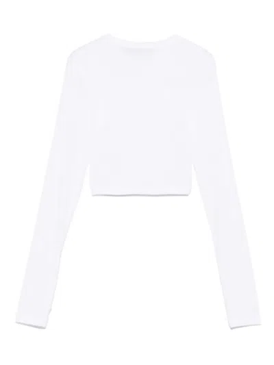 Pnk Long-sleeved Cropped Top