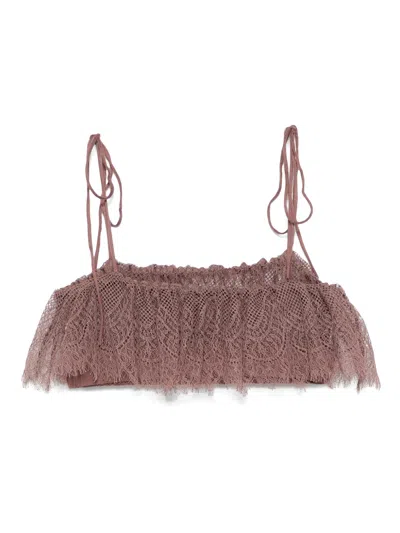 Pnk Lace-trimmed Crop Top