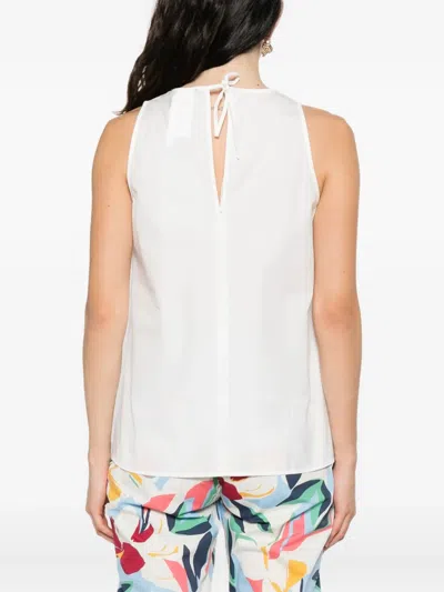 Pennyblack Keyhole-neck Sleeveless Top In White