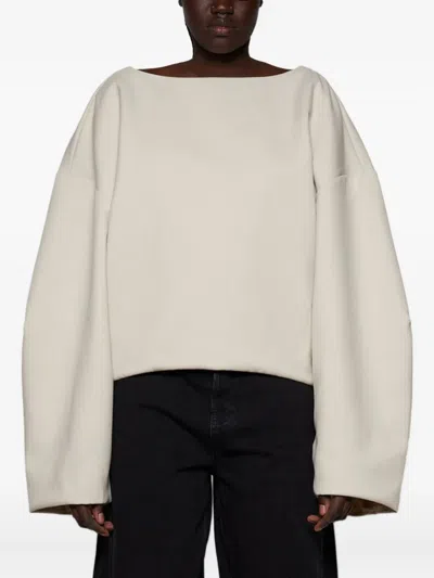 Entire Studios Boat-neck Sweatshirt In Neutral