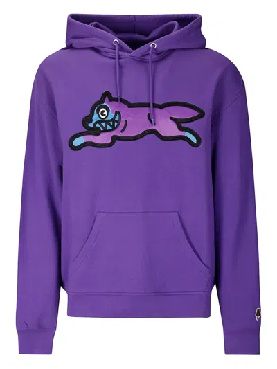 Icecream Sati Running Dog Popover Dog-appliqué Hoodie In Purple
