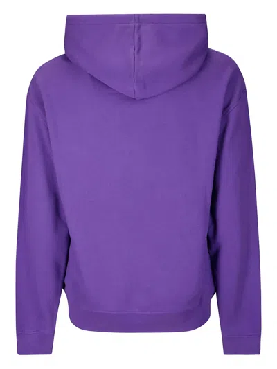 Icecream Sati Running Dog Popover Dog-appliqué Hoodie In Purple