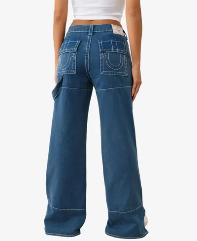 True Religion Women's Bobbi Big T Baggy Carpenter Jeans In Blue