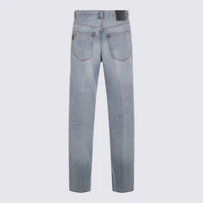 Haikure Blue Cotton Denim Jeans In Blue
